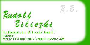 rudolf biliczki business card